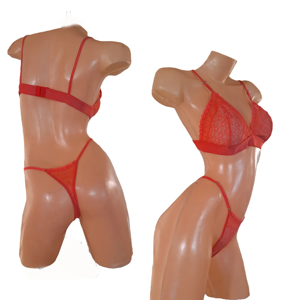 Conjunto Sexy Puntilla y Encaje Corpiño Sin Aro Colaless (art 5103) Talle 85 al 100: imagen 9