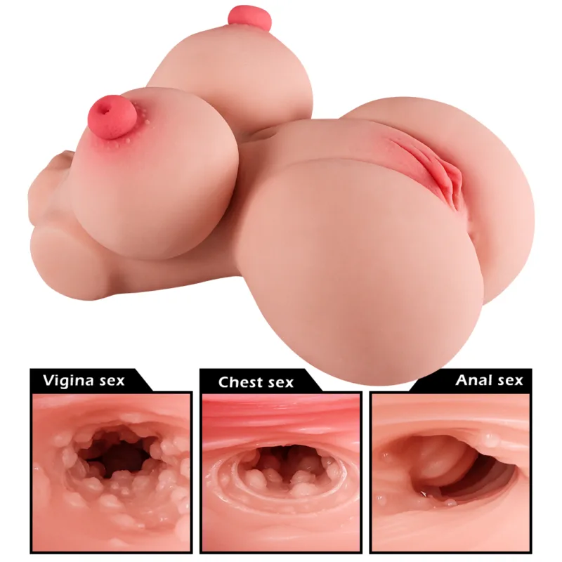 Torso Masturbador pechos penetrables vagina y ano 29cm