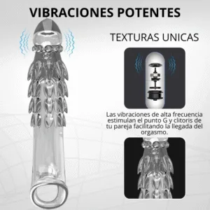 Funda peneana con Vibrador, escamas y agarre de testiculos: imagen 3
