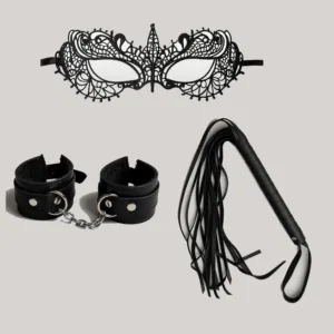 Kit Sado Mascara Anastasia - Latigo - Esposas